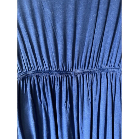 Lane Bryant Sleeveless Stretch Dress V Neck Blue Shimmer size 14/16 - Picture 5 of 11